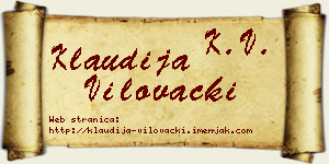 Klaudija Vilovački vizit kartica
